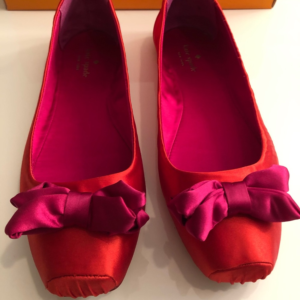Kate Spade Franca Satin Flats Size 8